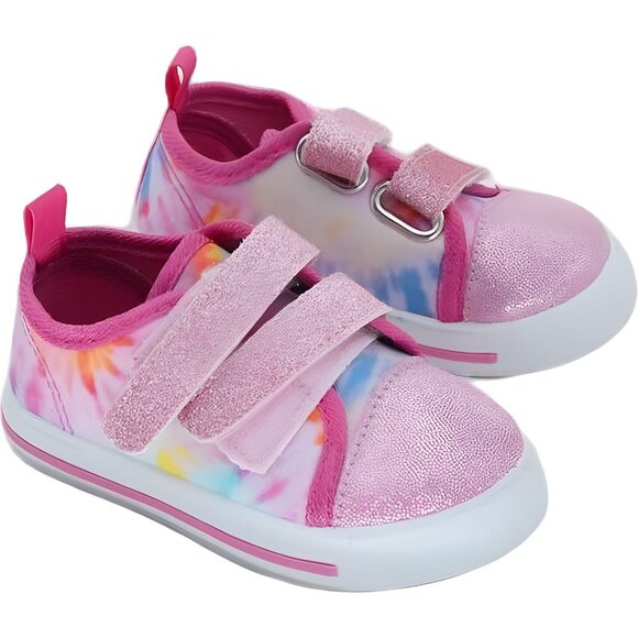 Laura Ashley Toddler Girls Pink Multi Sneaker Shoes Size 6 - Fast Shipping - Picture 4 of 6